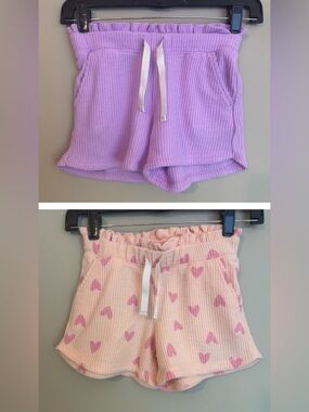 Cat & Jack waffle shorts with ruffle bundle, size Small (6/7)